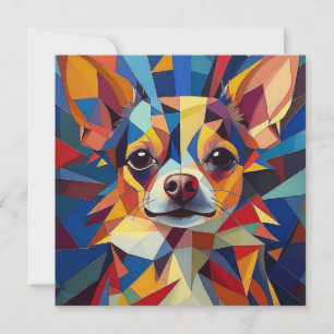 Cartes Pour Fêtes Annuelles AI Cubism Chien