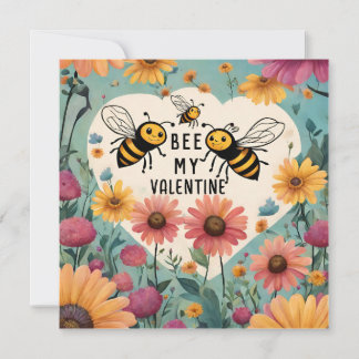 Cartes Pour Fêtes Annuelles Ai Vintage Bee My Valentine Saint-Valentin 