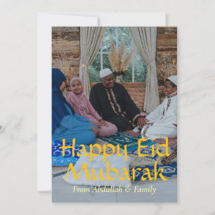 Cartes Pour Fêtes Annuelles Aïd Moubarak Ramadan Aïd el-Fitr Elégante photo Or