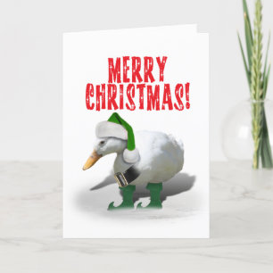 Cartes Pour Fêtes Annuelles Aide de Noël Duck Elf