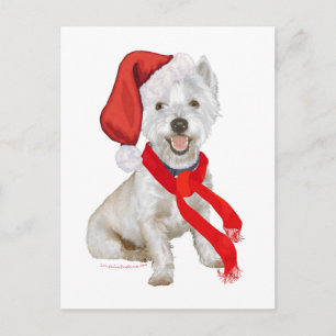 Cartes Pour Fêtes Annuelles Aide du Père Noël Westie