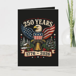 Cartes Pour Fêtes Annuelles Aigle de Noël patriotique pour le 250e anniversair