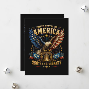 Cartes Pour Fêtes Annuelles Aigle du 250e anniversaire des États-Unis d'Amériq