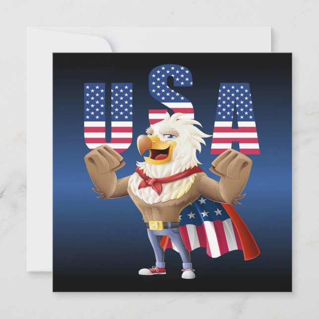 Cartes Pour Fêtes Annuelles aigle du 4 juillet (Devant)