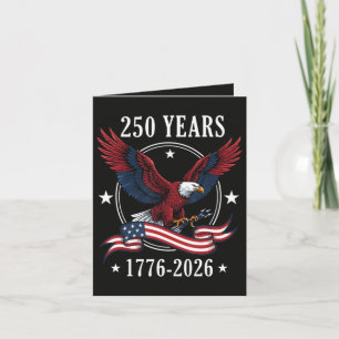 Cartes Pour Fêtes Annuelles Aigle Et Drapeau 250 Ans 1776-2026 250ème