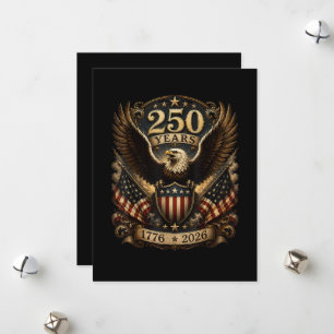 Cartes Pour Fêtes Annuelles Aigle patriotique américain 1776 2026 250e 4 juill