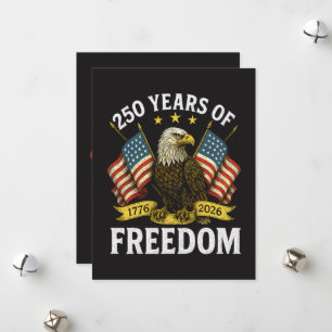 Cartes Pour Fêtes Annuelles Aigle royal 250 ans de liberté 1776 2026