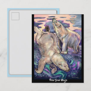 Cartes Pour Fêtes Annuelles Aimant magique de l'ours polaire