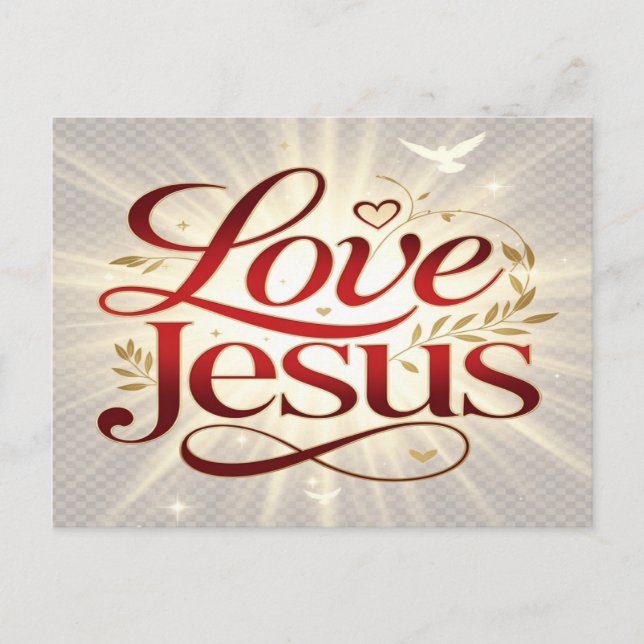 Cartes Pour Fêtes Annuelles Aime Jésus (Devant)
