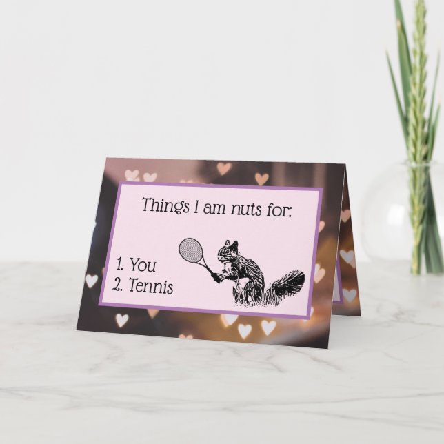 Cartes Pour Fêtes Annuelles Aimer écureuil de tennis (Devant)