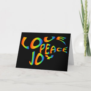 CARTES POUR FÊTES ANNUELLES AIMER LA PAIX JOIE