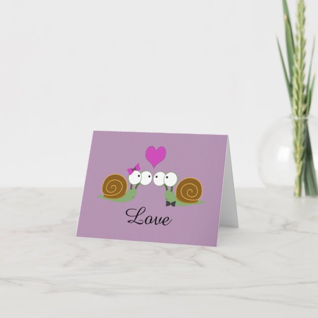Cartes Pour Fêtes Annuelles Aimer les escargots (Devant)