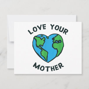 Cartes Pour Fêtes Annuelles Aimez Votre Mère Terre Cœur
