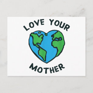 Cartes Pour Fêtes Annuelles Aimez Votre Mère Terre Cœur
