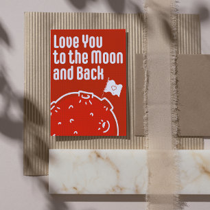 Cartes Pour Fêtes Annuelles Aimez-vous à la Lune et retour