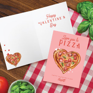Cartes Pour Fêtes Annuelles Aimez-vous à la pizza Amoureux de la pizza Saint V