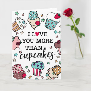 Cartes Pour Fêtes Annuelles Aimez-vous plus que des petits gâteaux Saint-Valen