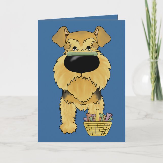 Cartes Pour Fêtes Annuelles Airedale Terrier (Devant)
