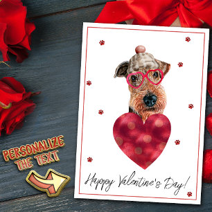 Cartes Pour Fêtes Annuelles Airedale Terrier Amoureux des chiens Valentine Cad