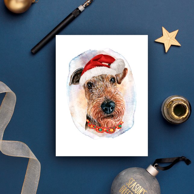 Cartes Pour Fêtes Annuelles Airedale Terrier Cadeaux de Noël Pour les amateurs (Créateur téléchargé)