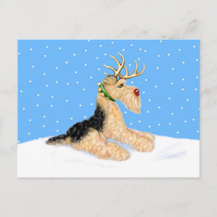 Cartes Pour Fêtes Annuelles Airedale Terrier Christmas Dale Deer