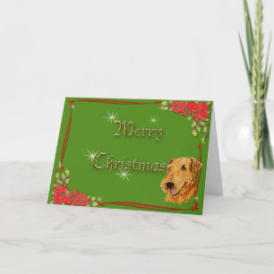 Cartes Pour Fêtes Annuelles Airedale Terrier Joyeux Noël