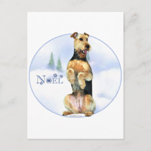 Cartes Pour Fêtes Annuelles Airedale Terrier Noel