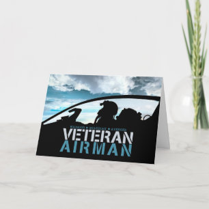 Cartes Pour Fêtes Annuelles Airman Veterans Day Jet Fighter Pilot