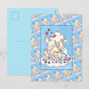 CARTES POUR FÊTES ANNUELLES AJOUTÉ À L'AMOUR BÉBÉ FUNNY CUPID, CHOCOLATE CANDY