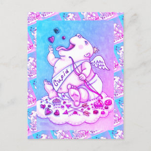 CARTES POUR FÊTES ANNUELLES AJOUTÉ À L'AMOUR BÉBÉ FUNNY CUPID, CHOCOLATE CANDY