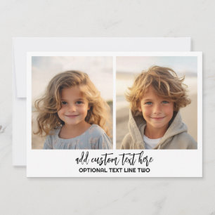 Cartes Pour Fêtes Annuelles Ajouter 2 Photos - Simple Collage avec Texte