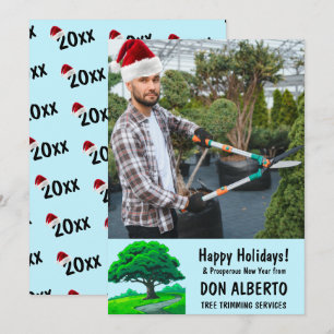 Cartes Pour Fêtes Annuelles Ajouter le chapeau du Père Noël à la photo Logo d'