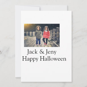 Cartes Pour Fêtes Annuelles ajouter le nom de la photo texte Halloween enfants