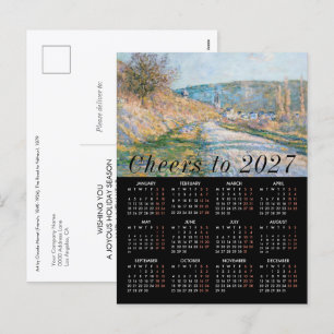 Cartes Pour Fêtes Annuelles Ajouter un logo Calendrier d'affaires peinture art