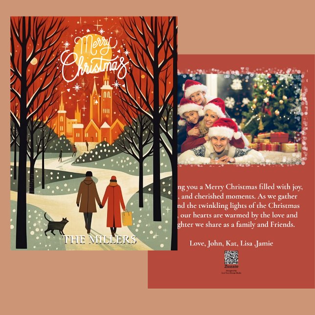 Cartes Pour Fêtes Annuelles Ajouter un message photo Noël traditionnel (Créateur téléchargé)