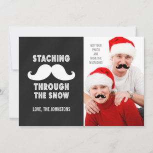 Cartes Pour Fêtes Annuelles Ajouter Vos Moustaches Funky Photo Noël