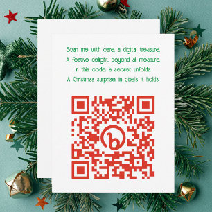 Cartes Pour Fêtes Annuelles Ajoutez votre message ou cadeau de code QR à un No