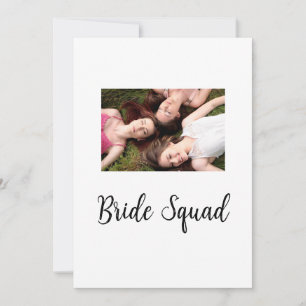 Cartes Pour Fêtes Annuelles Ajoutez votre nom photo bridesmaid squad marié par
