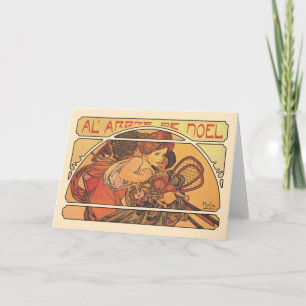Cartes Pour Fêtes Annuelles Al'Arbre De Noel- Alphons Mucha