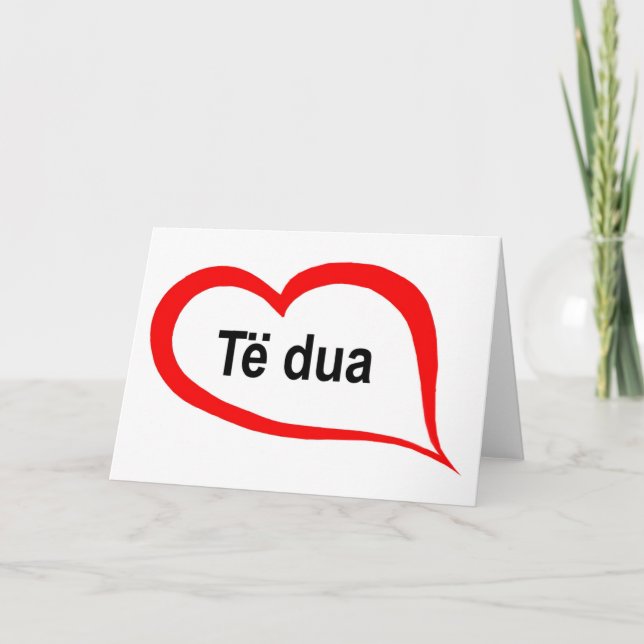 Cartes Pour Fêtes Annuelles Albanian I love you (Devant)