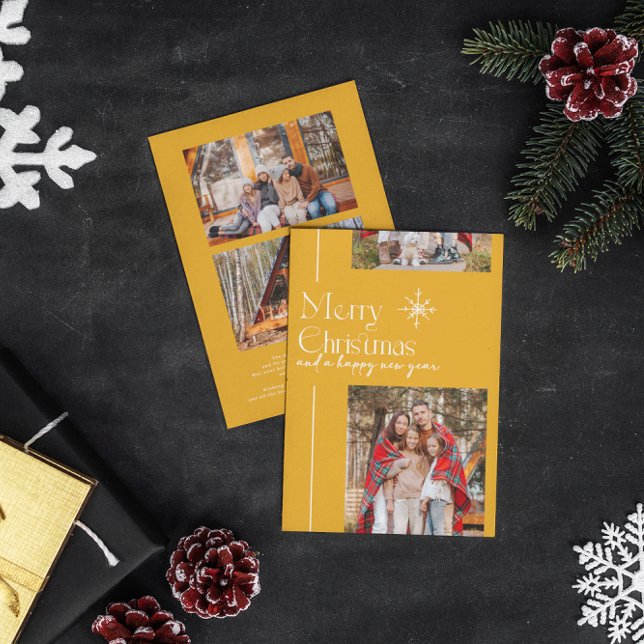 Cartes Pour Fêtes Annuelles Album Minimal | Photo de Vacances de Noël 3 (Créateur téléchargé)