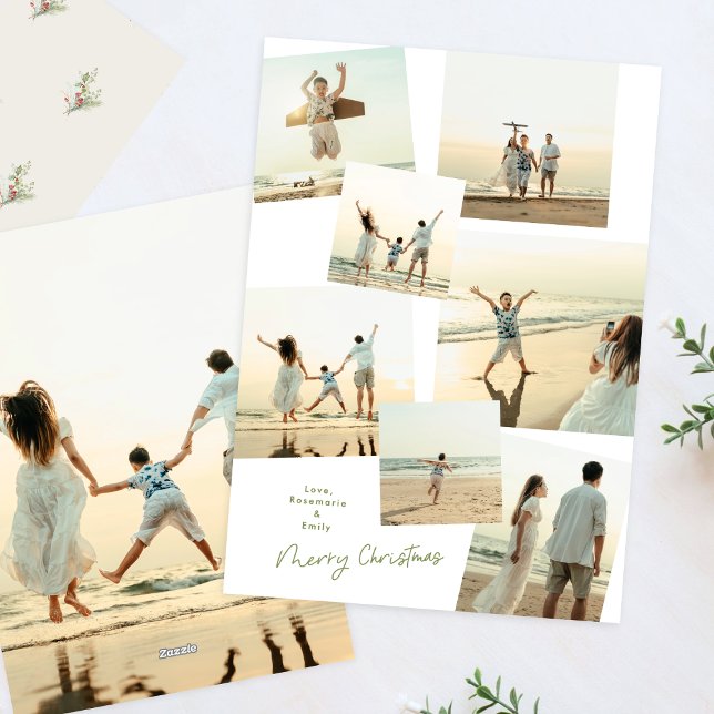 Cartes Pour Fêtes Annuelles Album photo minimal élégant Noël Multi 8 (Créateur téléchargé)