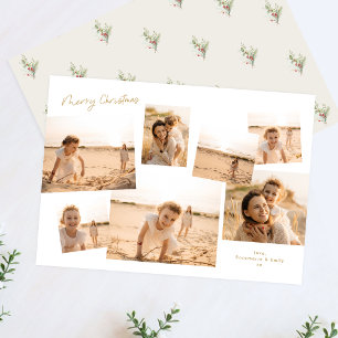 Cartes Pour Fêtes Annuelles Album photo multi 7 Noël élégant minimal