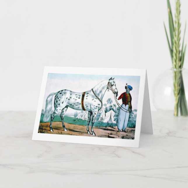 Cartes Pour Fêtes Annuelles Alexandre le cheval, USA 1840 (Devant)