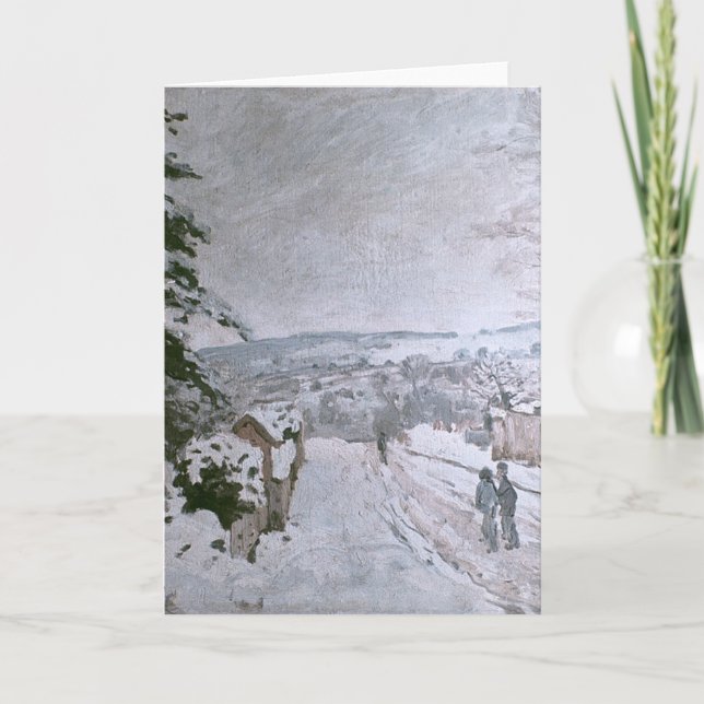 CARTES POUR FÊTES ANNUELLES ALFRED SISLEY - NEIGE À LOUVECIENNES (Devant)