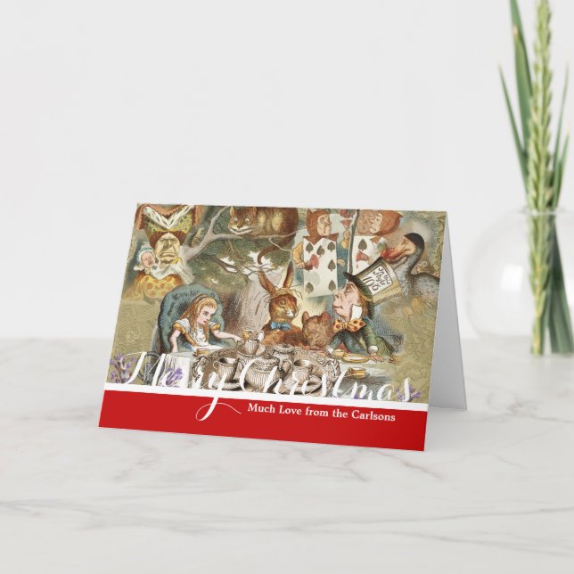 Cartes Pour Fêtes Annuelles Alice au pays des merveilles (Devant)