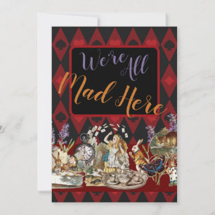 Cartes Pour Fêtes Annuelles Alice au pays des merveilles Mad Cheshire Chat
