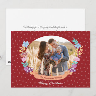 Cartes Pour Fêtes Annuelles Alice au pays des merveilles photo rouge de Noël