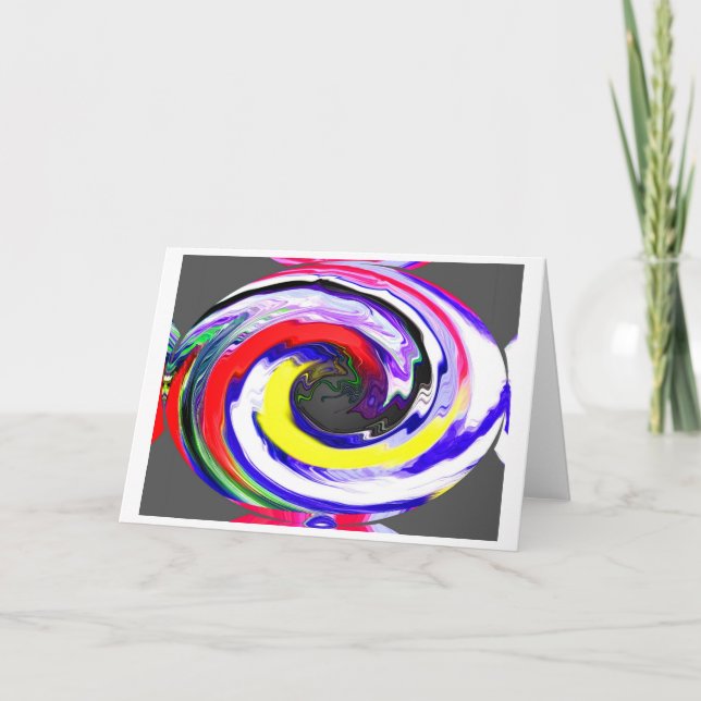 Cartes Pour Fêtes Annuelles Alien dans l'espace (Devant)