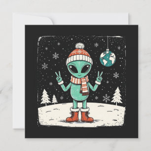 Cartes Pour Fêtes Annuelles Alien de Noël